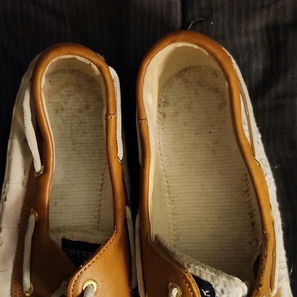 Sperry Floral Cream and Brown Boat Shoes - Picture 3 of 6
